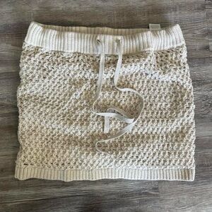 Cream Knit Women's Skirt